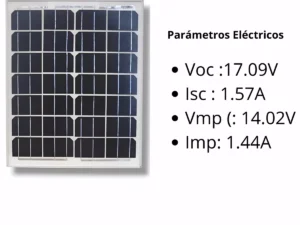 Panel Solar Monocristalino 20w 12v Hissuma
